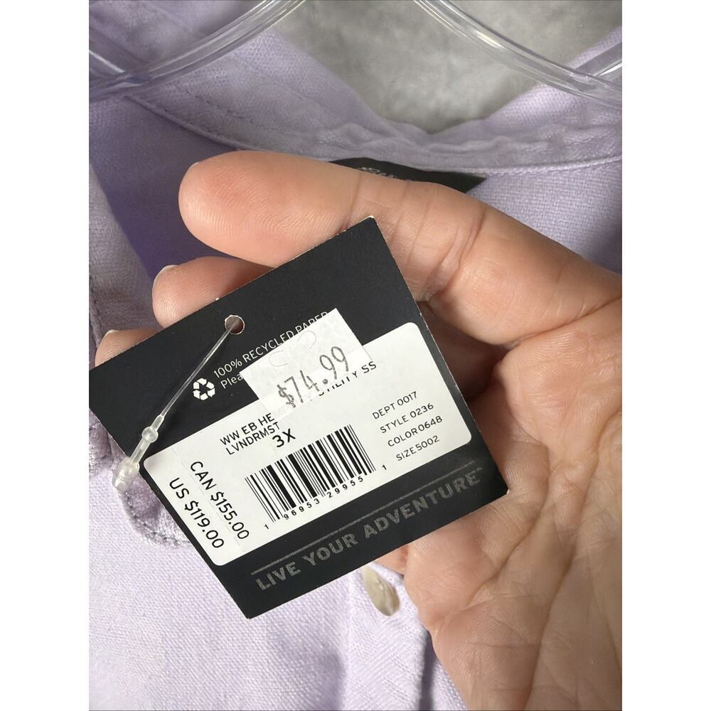 EDDIE BAUER EB Hemplify Utility SS Dress Women's Size 3X Lavender - Picture 6 of 10